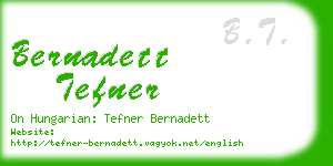 bernadett tefner business card